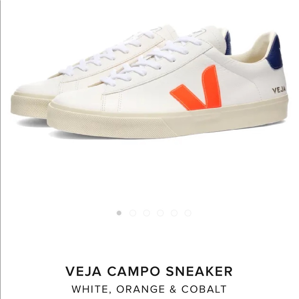 VEJA CAMPO SNEAKER
WHITE, ORANGE & COBALT